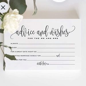 Advice Cards & Pencils - perfect for wedding shower or reception!!